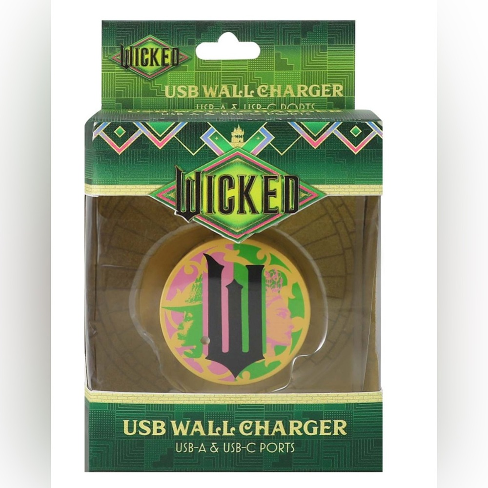 Wicked Beautiful Stylish USB Wall Charger USB- A & USB - C Ports 2